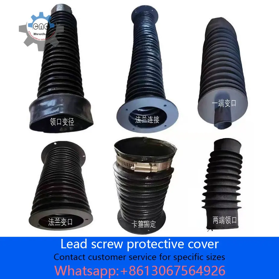 Cylinder dust cover Zippered cylinder protective cover Telescopic round protective cover High temperature resistant screw guard