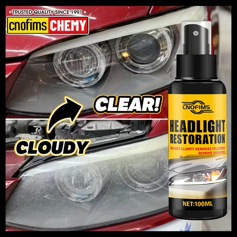 

Universal Car Headlight Restoration Kit: Anti-Oxidation Quick Repair – Non-Grinding Solution, Innovative Headlight Refurb Tool