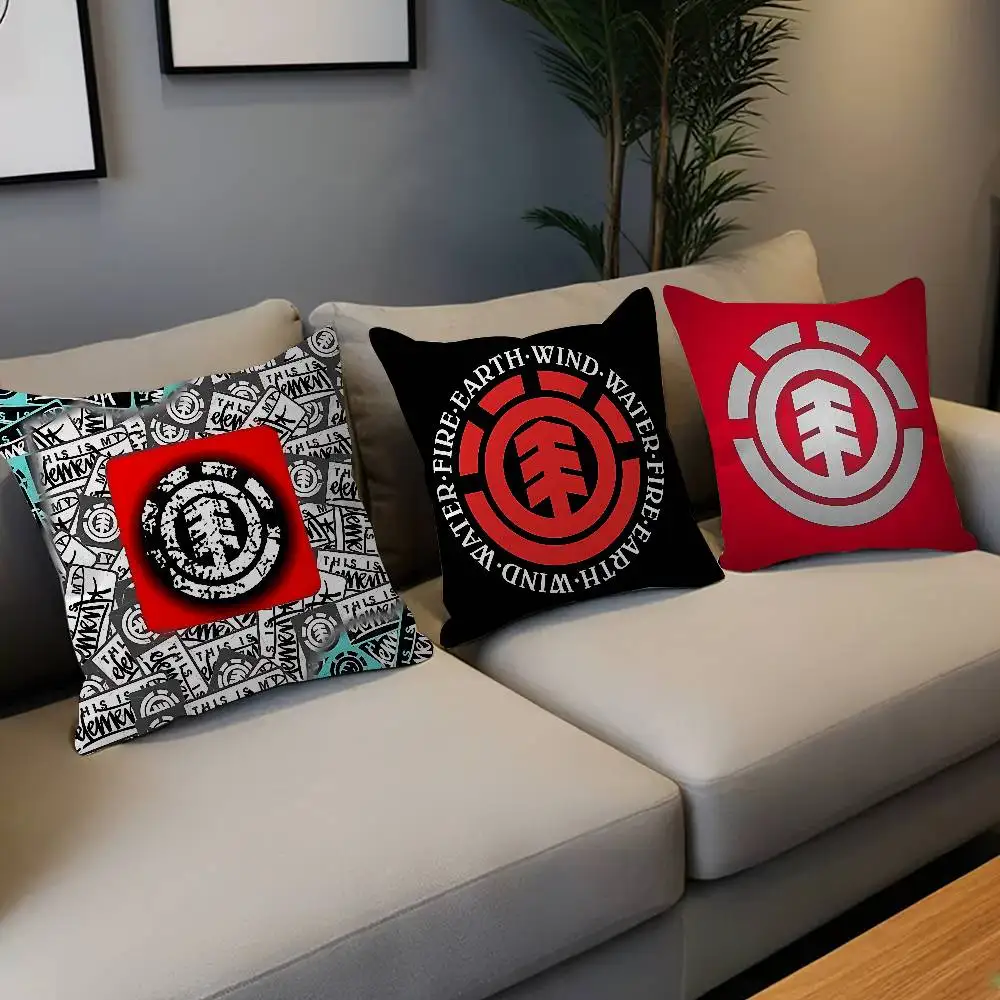 E-Element Skate-board Logo Cushion Cover Pillowcase Upholstery Sofa Throw Pillow Home Decor Pillowcas