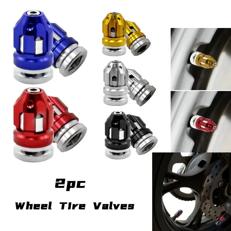 

2pc Tire Valve Stem Caps Decorative Tires Accessories Aluminum Alloy Motorcycle Car Wheel Tire Valves Rim Air Waterproof Coversr