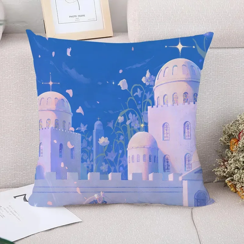 Blue Sakura Bedroom Bed Cushion Cover Decorative Pillowcases Cushions Home Decoration Accessories Twin Size Bedding pillowcase