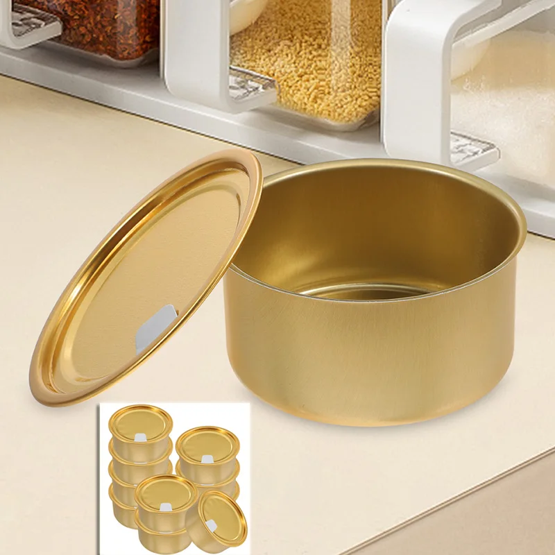 

10 Pcs Empty Food Storage Container Coffee Small Tea Tin Canister Self-seal Aluminum and Canisters with Lids and Canisters Tins
