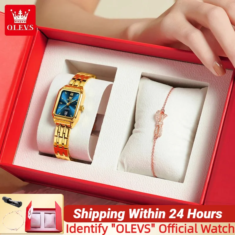 

OLEVS 5616 Ladies Watches Auto Date Waterproof Luxury TOP Brand Gold Stainless steel Strap Fashion Women's Watch Quartz Movement