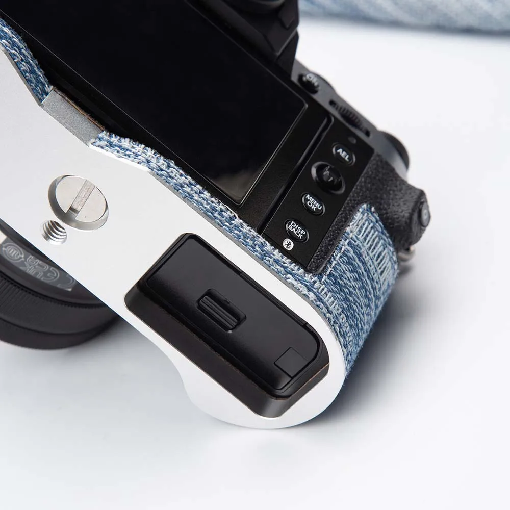 X-T50 Handmade Camera Bag with Metal Base X T50 Vintage Denim Material Bag For Fujifilm Fuji X-T50 X T50 XT50 Protective Case