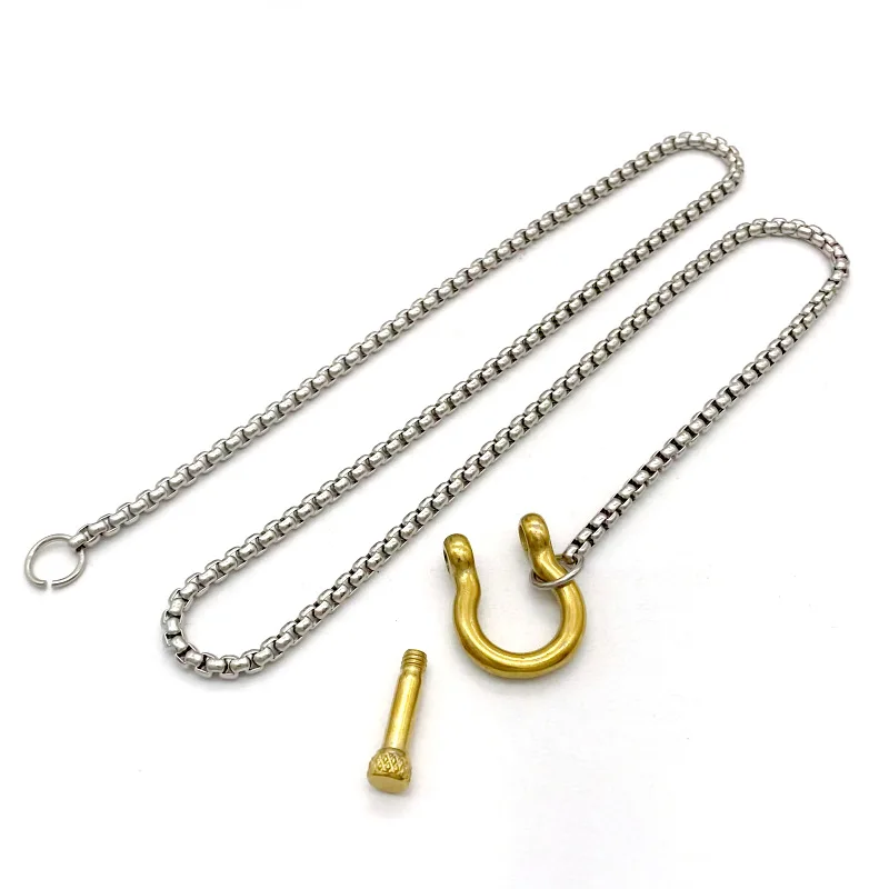 ZAKOL Personalized 18K Gold Plated Stainless Steel Rope Chain Horseshoe Necklace for Women Fashion Choker Party Jewelry image 4