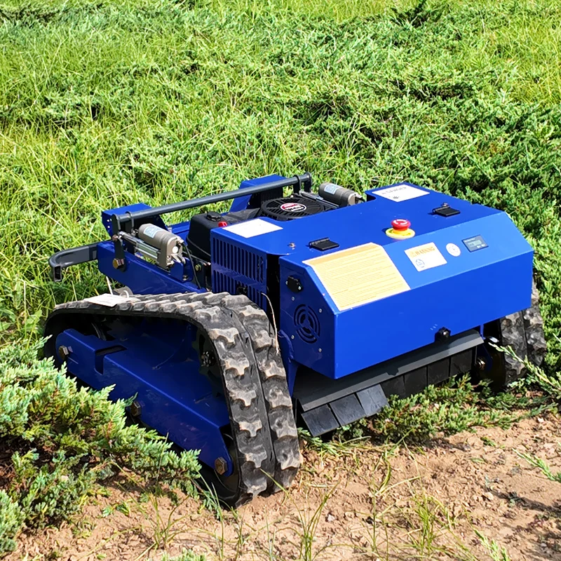 Personalizzato Un robot che può essere un tosaerba telecomandato dotato di pale da neve regolabili e spazzaneve multifunzionali.