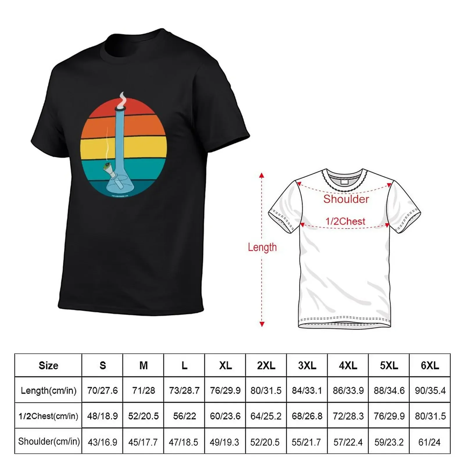 Retro Vintage Sunset Cartoon Bong 1 T-Shirt cotton man t-shirts boys whites oversized mens graphic t-shirts anime