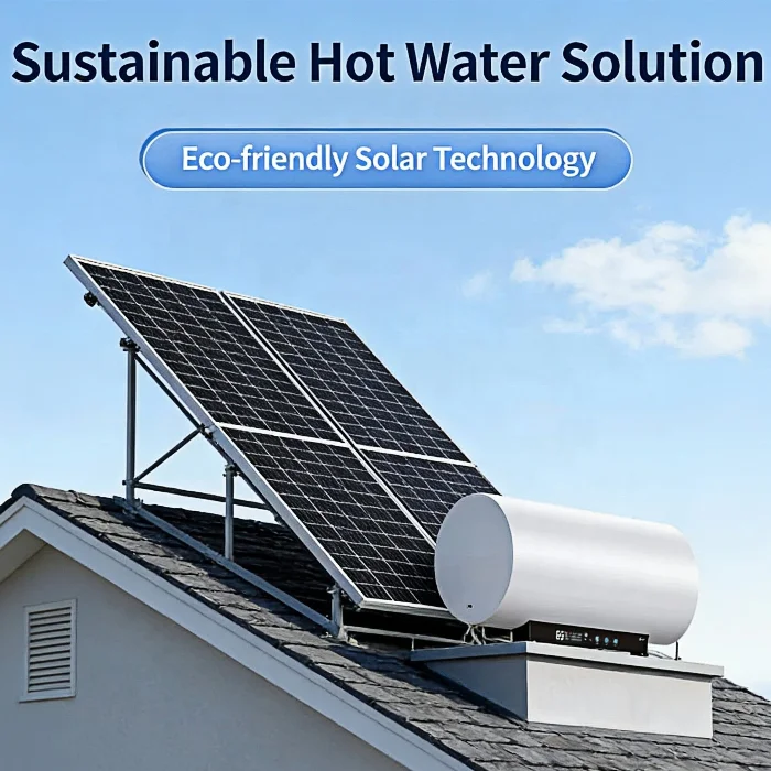 Cheap Factory Price 80L Electronic Controlled Solar Water Heater Electric Backup Heating Advanced Diagnostics RV Hotel Household