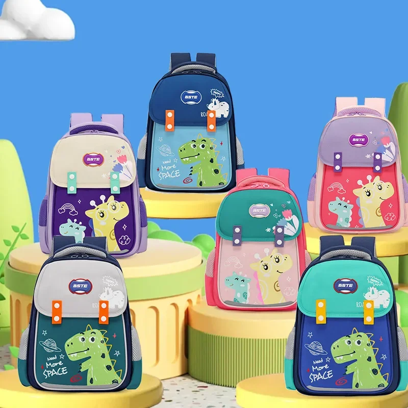 Toddler Kids Backpack Cartoon Dinosaur Giraffe Lunch Daycare School Bookbag Animal Travel Bags for Boy for Elementary Students