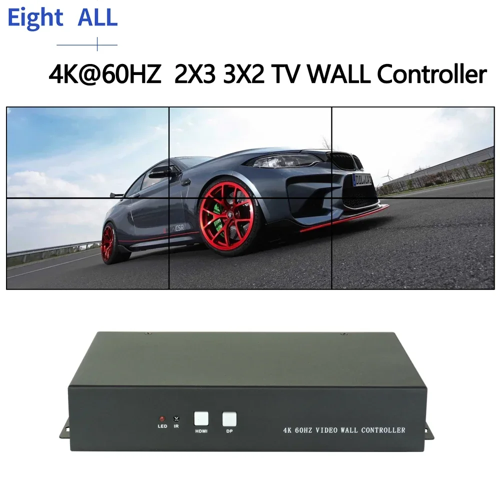 

2X3 3X2 4K Video wall controller for 6 units ,the resolution up to 3840x2160@60HZ，real 4K video processor,TK-UD06