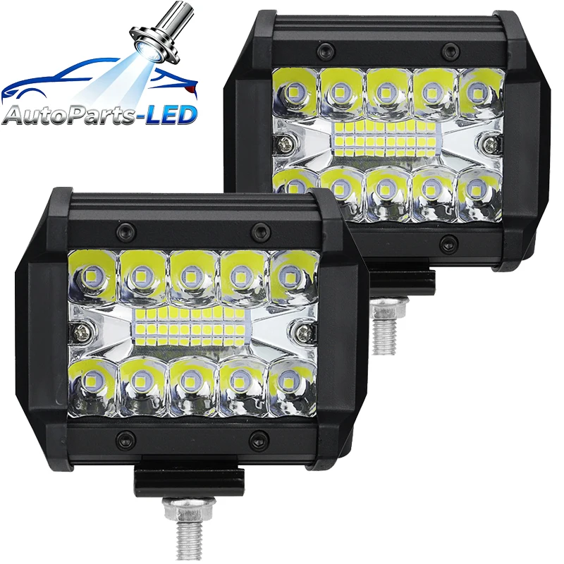 

4pcs LED 60W Work Light 4 Inch Light Bar 24v 12V Spot Beam For 4x4 Off Road ATV Truck Boat UTV Spotlight Wholesale
