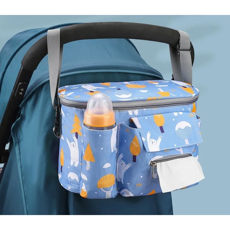 

Universal Baby Stroller Organizer with Cup Large Capacity Travel Hanging Bag Holder Pram Diaper Bags Baby Stroller Accessories