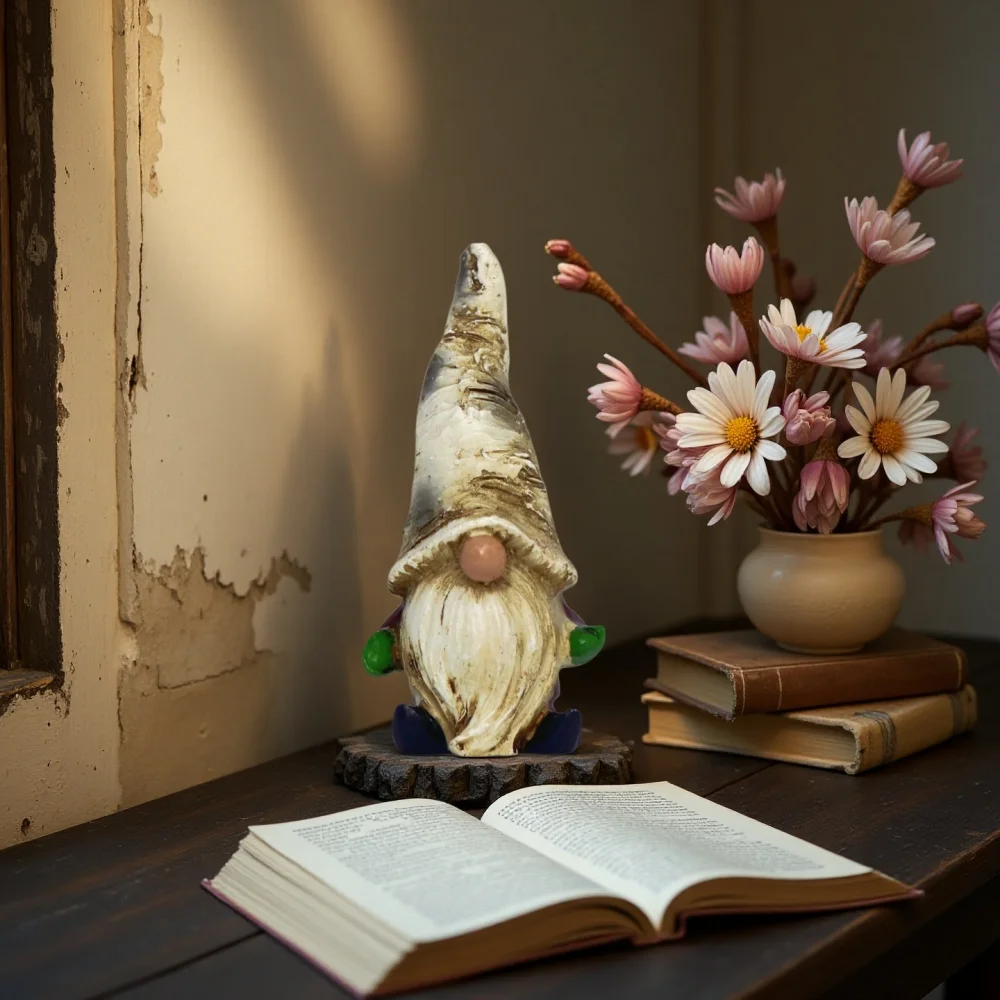 Kreative Jacken-Bären-Statue, Retro-Hahn-Zwerg-Figur, Wohnzimmer-Tischdekoration, Garten- und Hofdekoration, Kunstharz-Handwerk – Detail 7