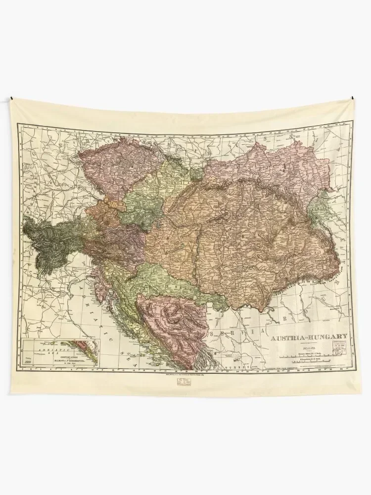 

Rand McNally Map of Austria-Hungary (1906) Tapestry Wall Decoration Items Tapete For The Wall Home Supplies Tapestry