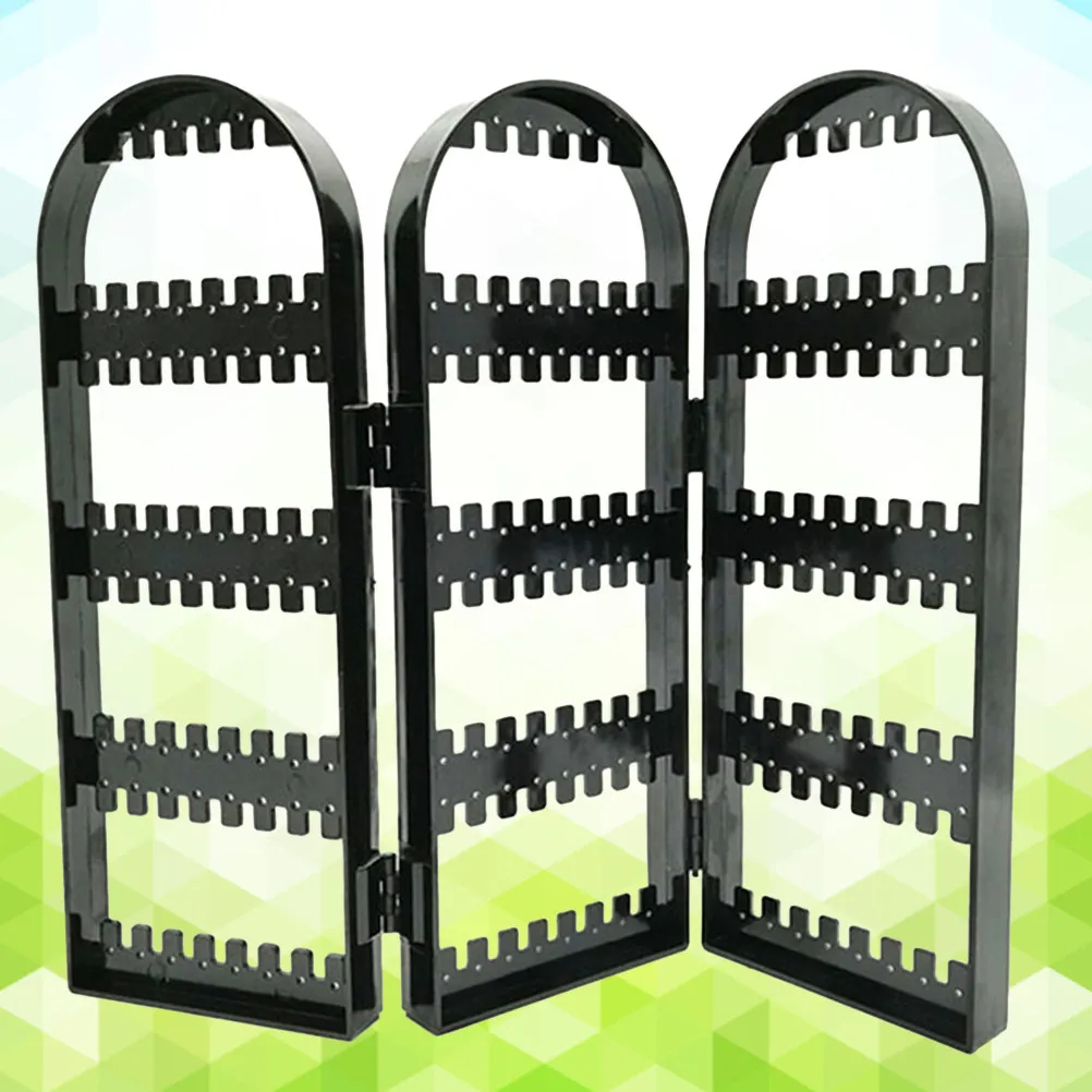 

Earring Rack Organizer 3 Parts Black Portable Jewelry Display Storage Stylish Workmanship Space Saving