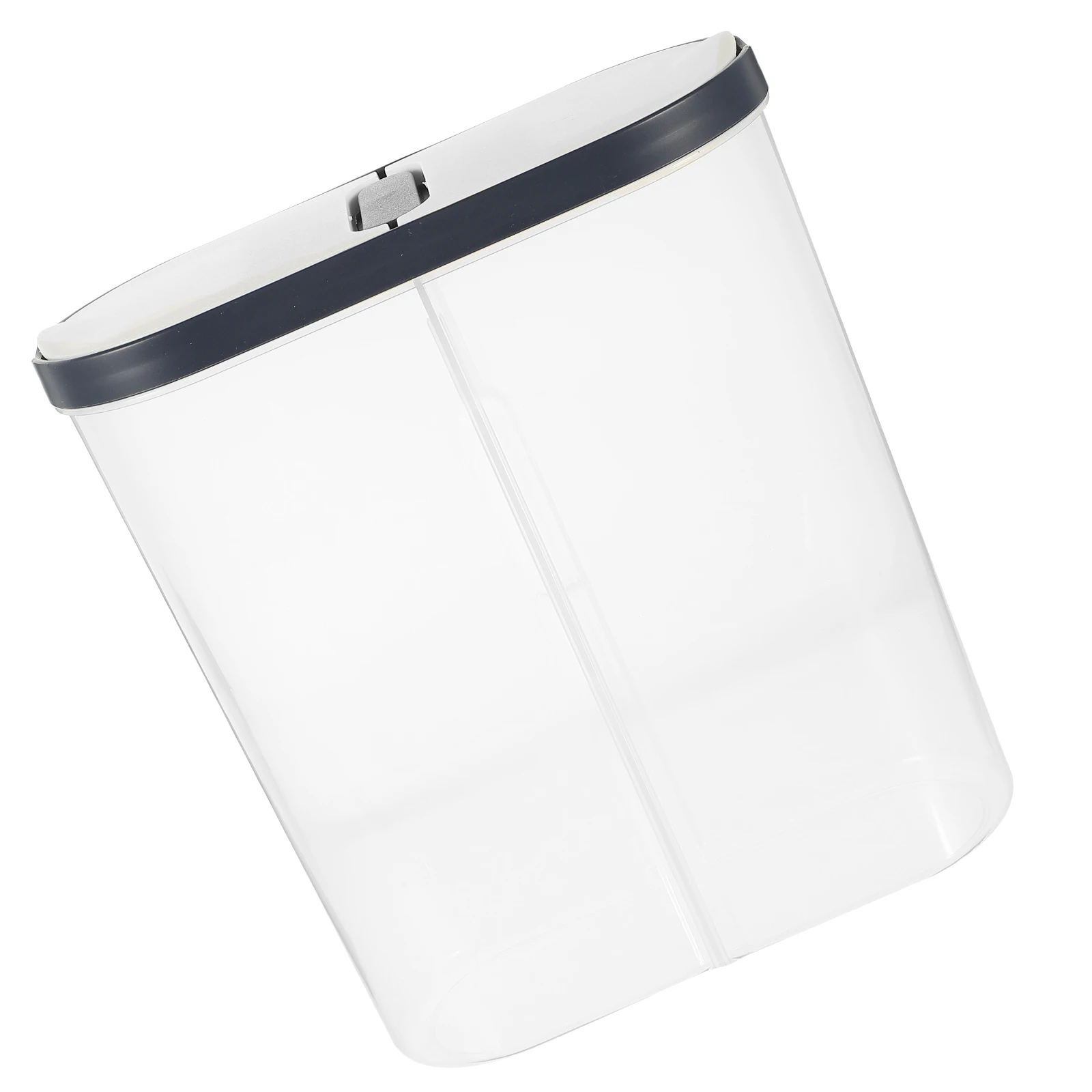 

Large Airtight Rice Container Sealed Storage Bin For Grain Cereal Flour Food Organizer Kitchen Pantry Holder Divided Compartment
