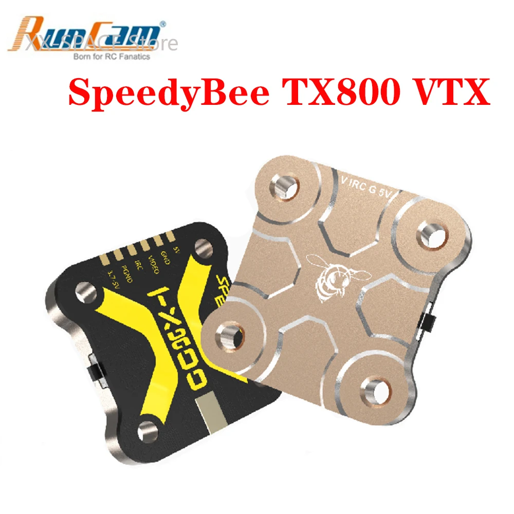 

Runcam SpeedyBee TX800 VTX 5,8G 48-канальный Питер/25 МВт/200 мВт/400 МВт/800 МВт 20*20 мм, ИК-тренд, поддержка FPV гоночных дронов, запчасти