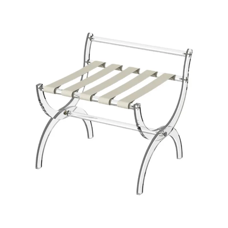 Transparent acrylic room luggage rack Light luxury foldable luggage rack, hotel travel bag universal bracket