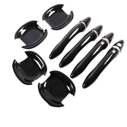 For Kia Optima K5 TF MK3 2011-2015 Gloss Black Chrome Car Door Handle Cover Trim Sticker Styling Accessories