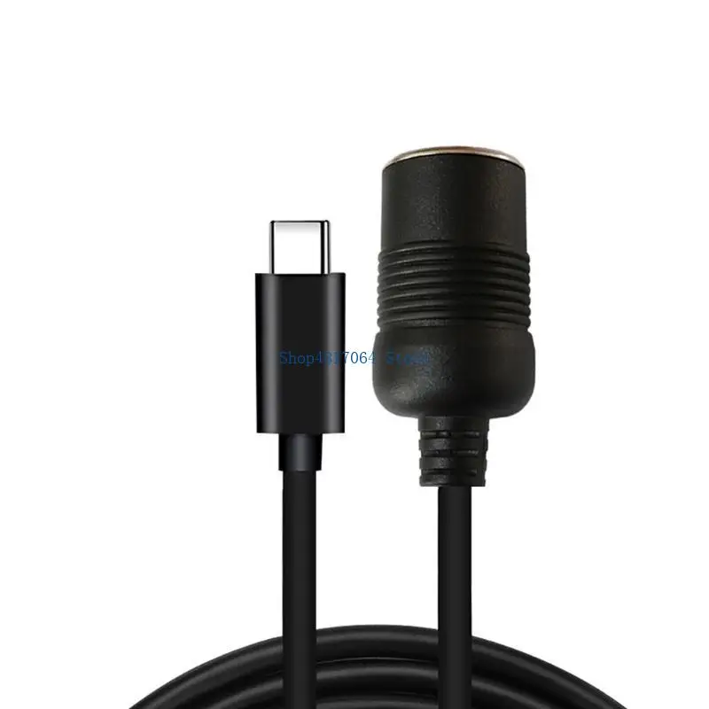 T3LB Universal Type C PD Male to 12V Car Power Socket for Car DVR E-Dog GPS and more 12V Equipment