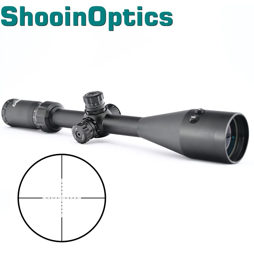 

Shooin Optics 4.5-14x50 Mil Dot Optics Riflescope Hunting Scope Wtih Red Laser Sight 1 Inch Tube 1/4 MOA Turret lock