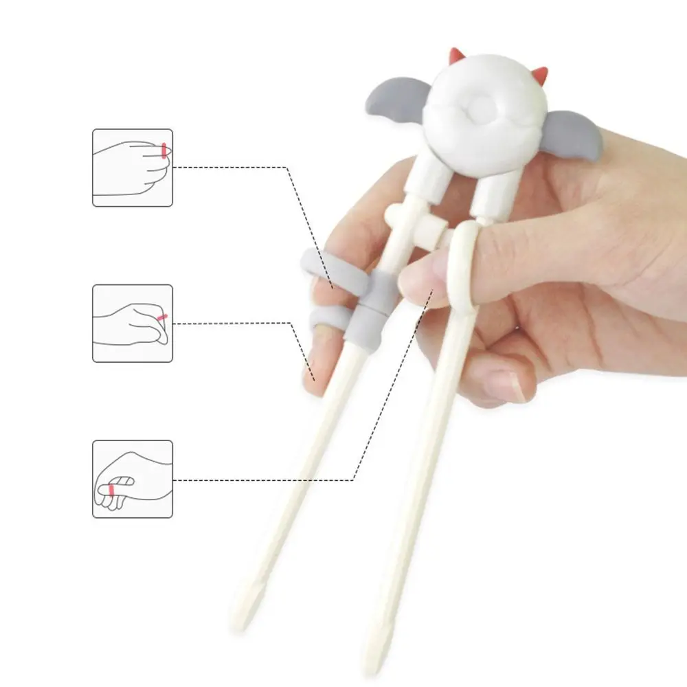 Cute Cartoon Children Learning Chopsticks Lightweight Reusable Kids Eating Training Helper Adjustable Creative image 3