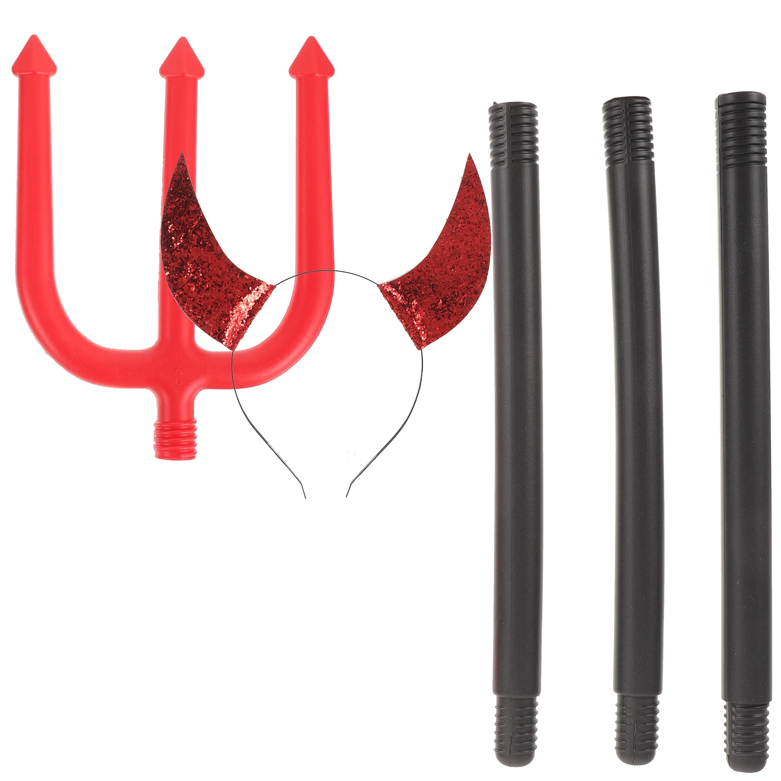 

Horns Headb Set Red Plastic Costume Halloween Party Wear Novelty Hairb For Festival Banquet Role