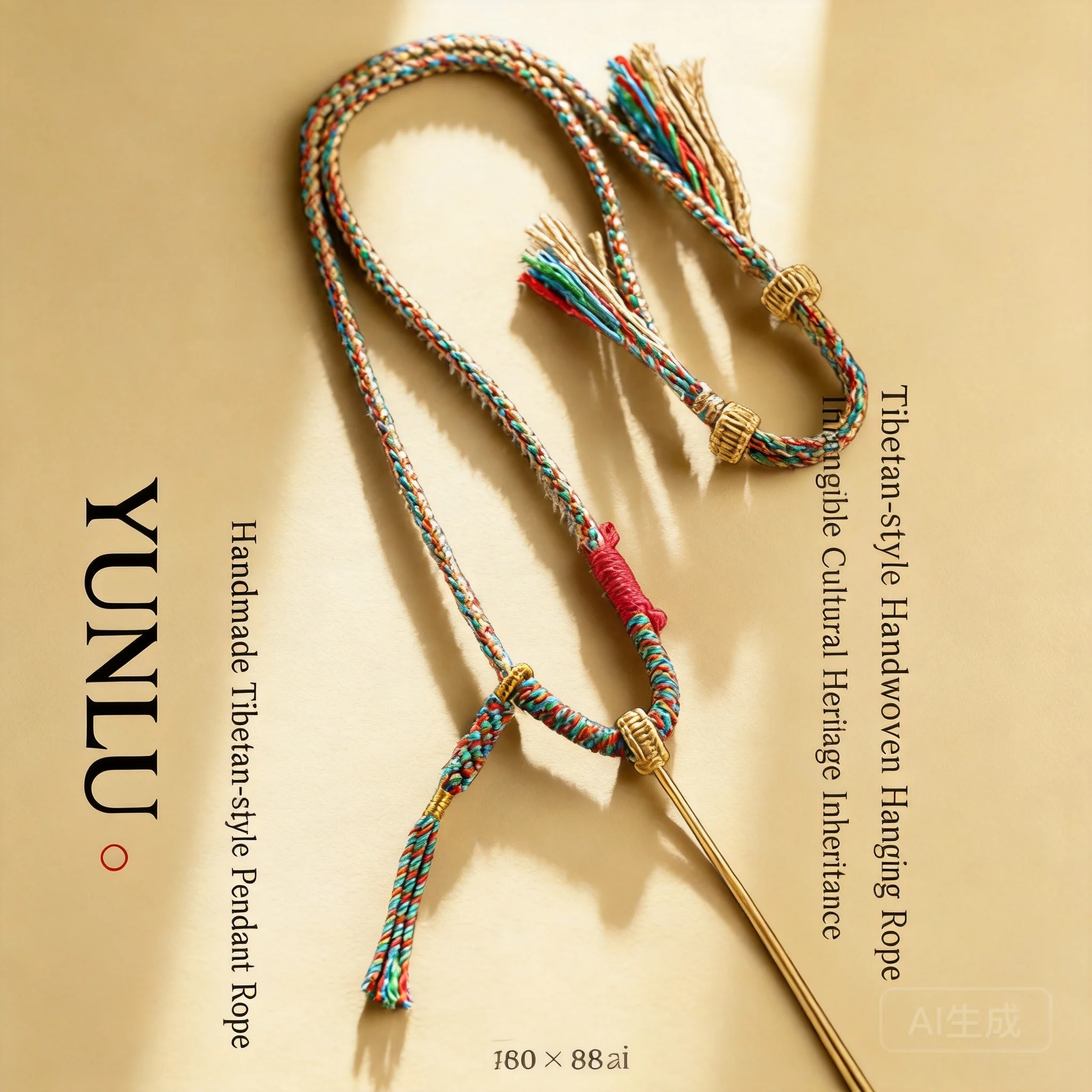 

Tibetan Style Hand Woven Lucky Necklace Rope Chinese Traditional Blessing Adjustable Lanyard For Thangka Amulet Pendant Diy Jewe