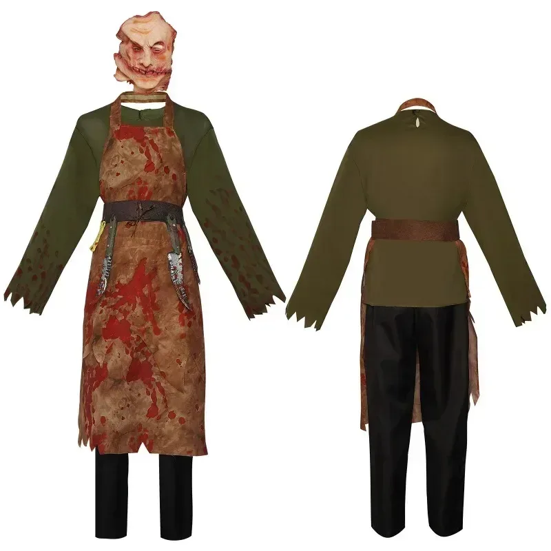 أزياء جوجيرلي الجزار الملون بالدم المخيف التأثيرية للهالوين كوس القماش الشيف زومبي بدلة الرجال لفيلم لعب الأدوار Gamek؛ 3، c'5.b؛ 8' #5