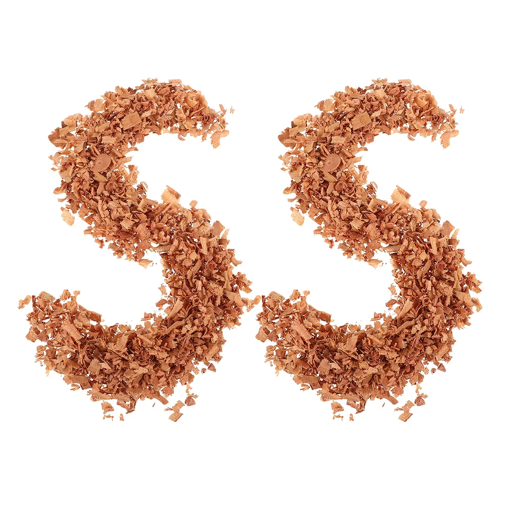 

2 Bags Cedar Chips Decorative Shaving Natural for Humidor Case Cases Shavings Multi-use Supplies Household