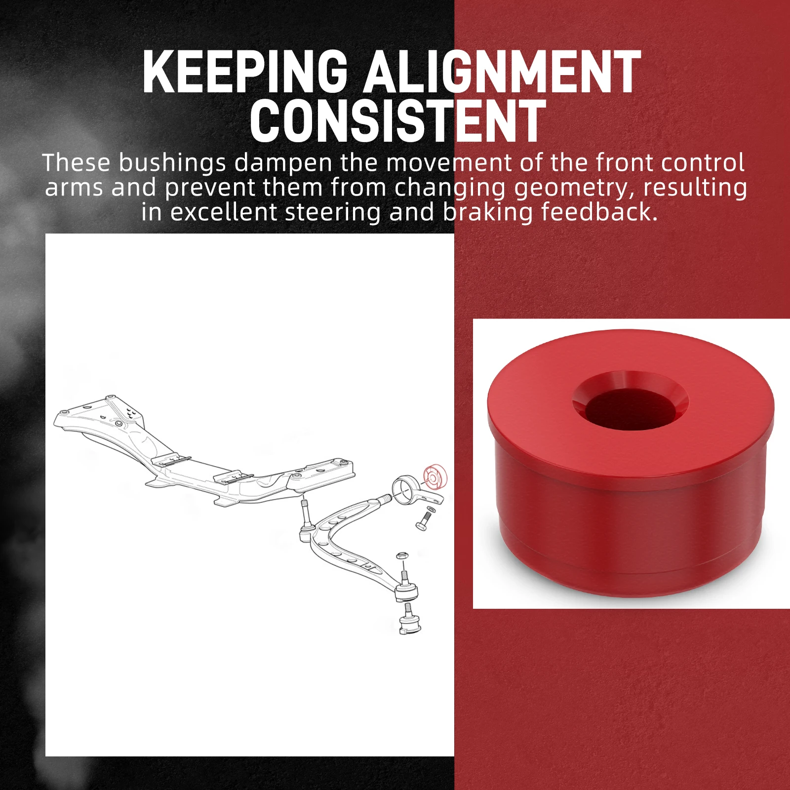 البطانات ذراع التحكم الأمامية من مادة البولي يوريثين 80A لسيارات BMW E36,E30,M3 E36,M3 E30,Z3، استبدال لـ 31129059288,31129064875,31129058931