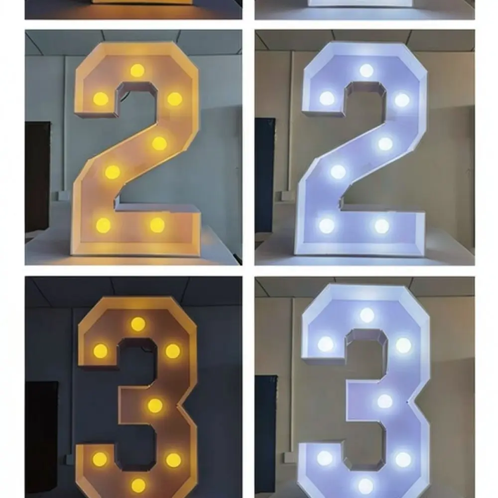 Giant Light Up Number Marquee Sign For Birthday Anniversary Party Ceremony Decoration LED Standing Photo Prop Backdrop