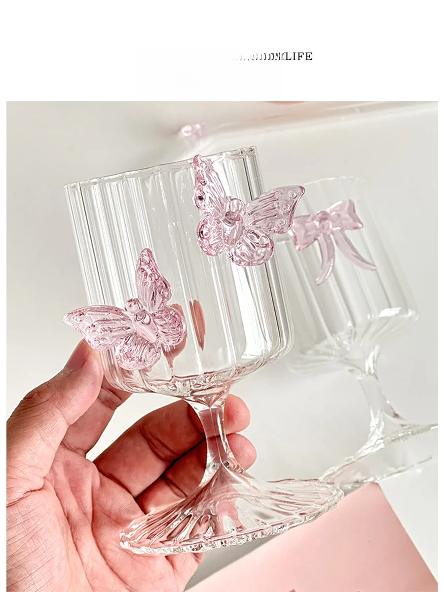 

Tlife Dance Embossed Glass Cup High Aesthetic Value Beverage Champagne Sculpture Glass Cup Heat Resistant round Shape