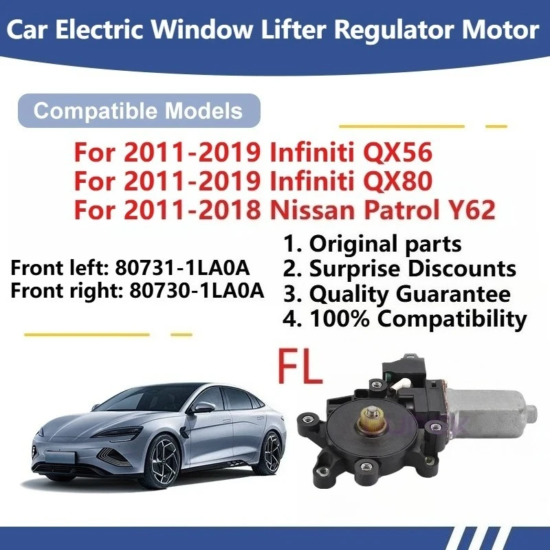 For 2011-2019 Infiniti QX56/QX80/2011-2018 Nissan Patrol Y62 Car Electric Window Lifter Regulator Motor Original Parts