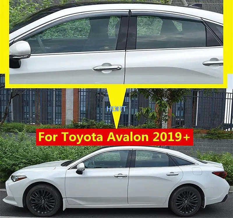 Sun Shield Shades 4pcs Rain Wind Guards For Toyota Avalon 2019-2021 Car Styling Window Visor Vent Shades Deflectors Accessories