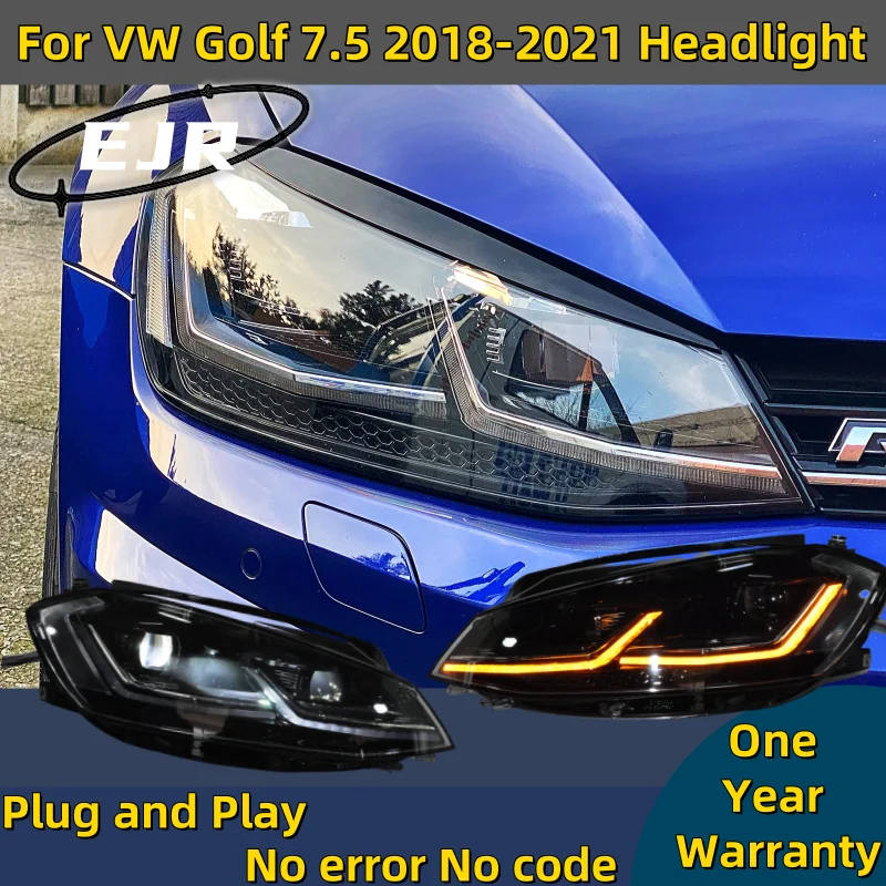 

Upgrade For Volkswagen Golf 7.5 Headlight Assembly 21 Models 18-21 Golf 7 Modified LED Streamer Eye Of Horus Headlights