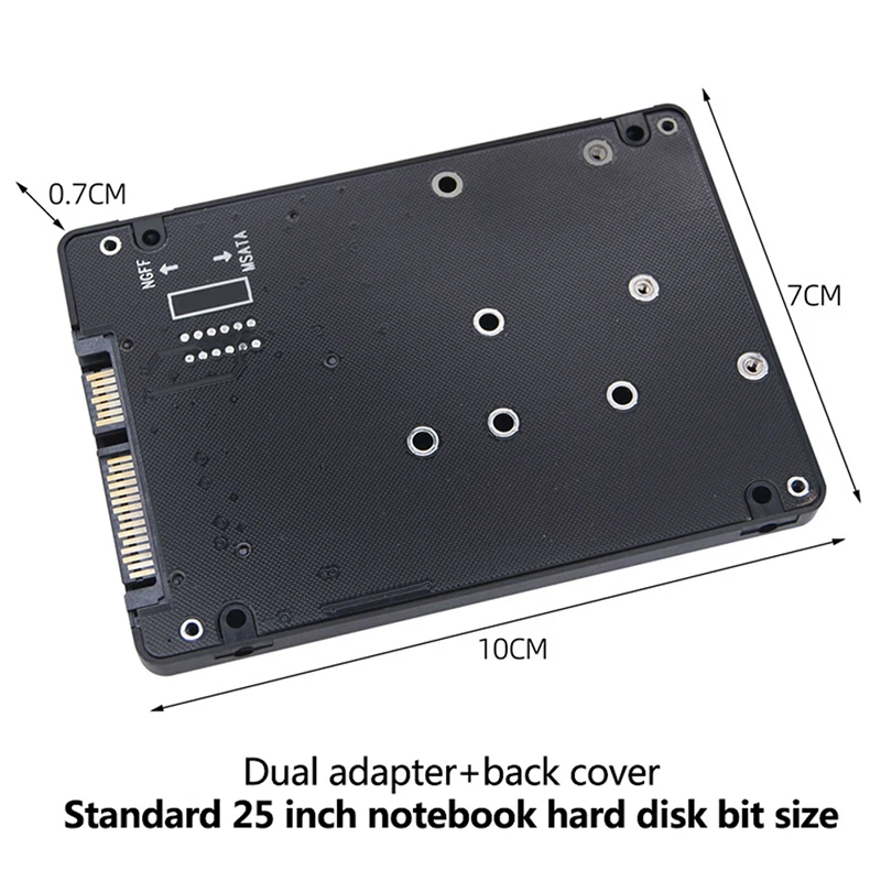 NGFF Para SATA 3 Gabinete HDD Externo, Protocolo M.2 Placa Adaptador, MSATA SSD