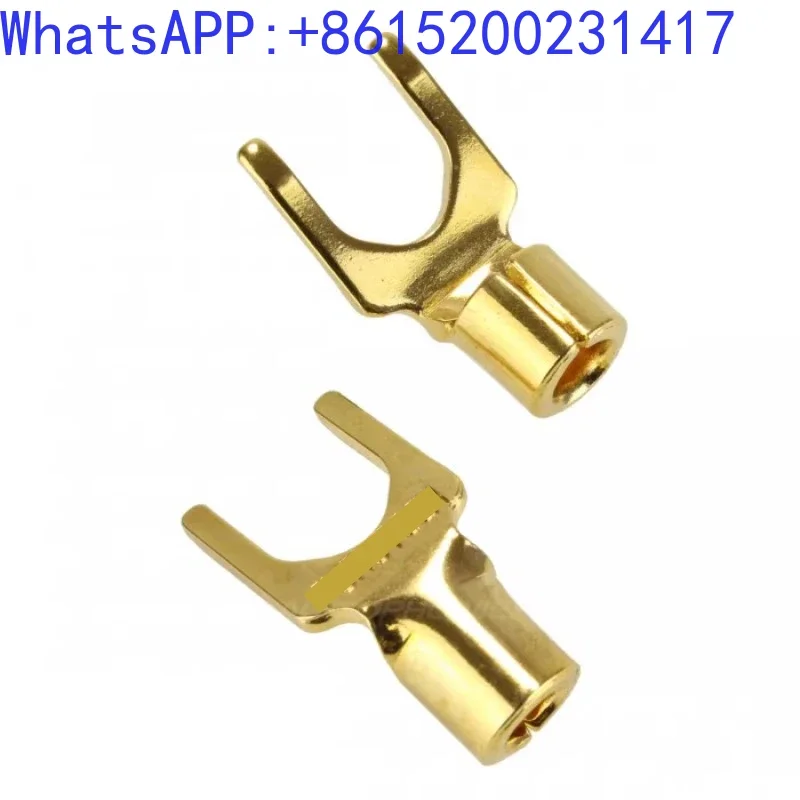 

Guhe F-U-R-U-TE-C-H FP203 gold-plated/rhodium plated speaker cable Y plug-in speaker cable Y fork