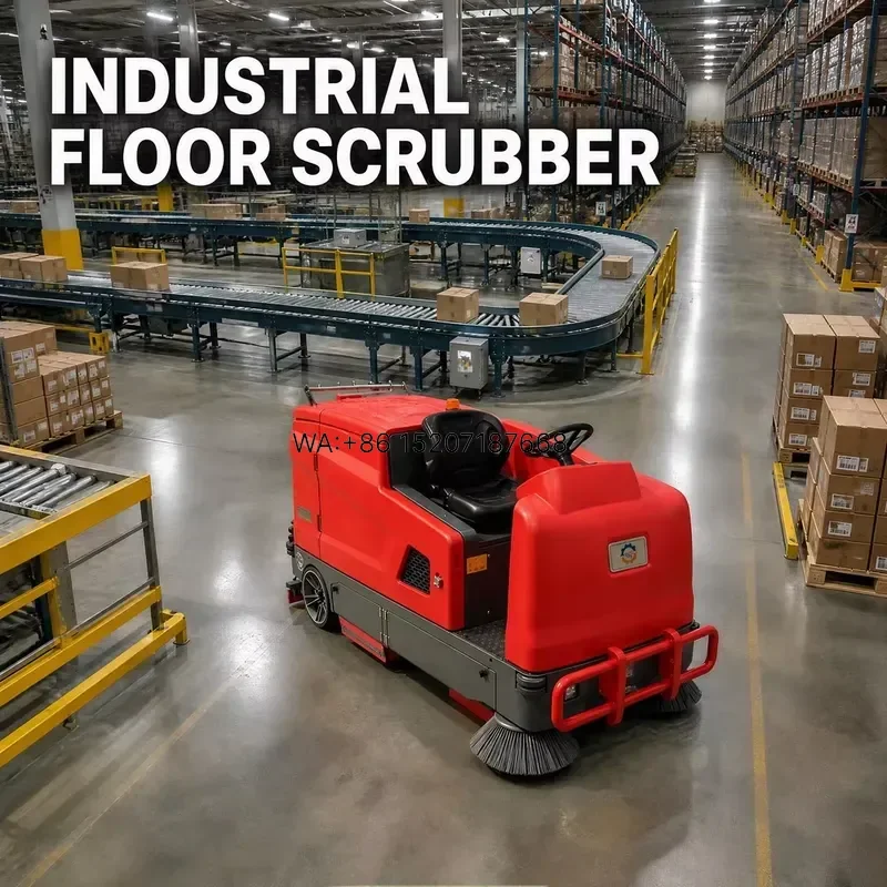 Wmwmnu Industrial Floor Sweeping and Scrubbing Integrated Equipment for Distribution Center Heavy Duty Floor Scrubber