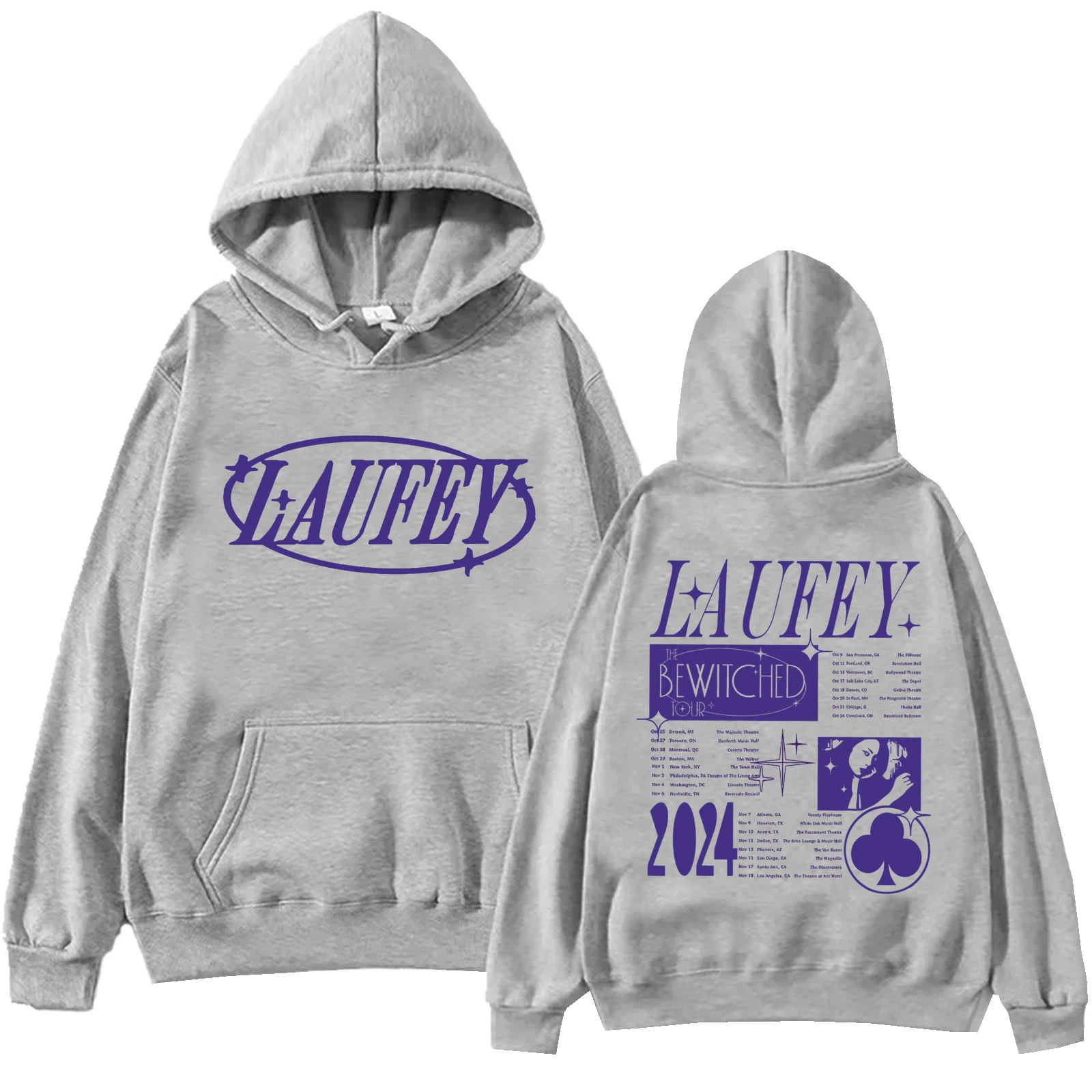 Laufey Tour 2024, bluza z kapturem Harajuku, hiphopowy sweter, topy, mężczyzna, kobieta, bluza, prezent dla fanów