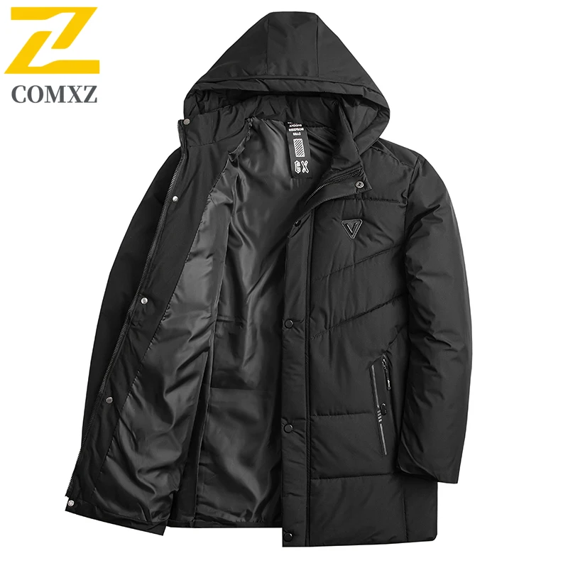 2025 New Winter Parkas Male Detachable cap Thick Warm Padded Jacket Men Loose Hooded Fashion Clothing Men's Cotton Padding Coat - Image 2