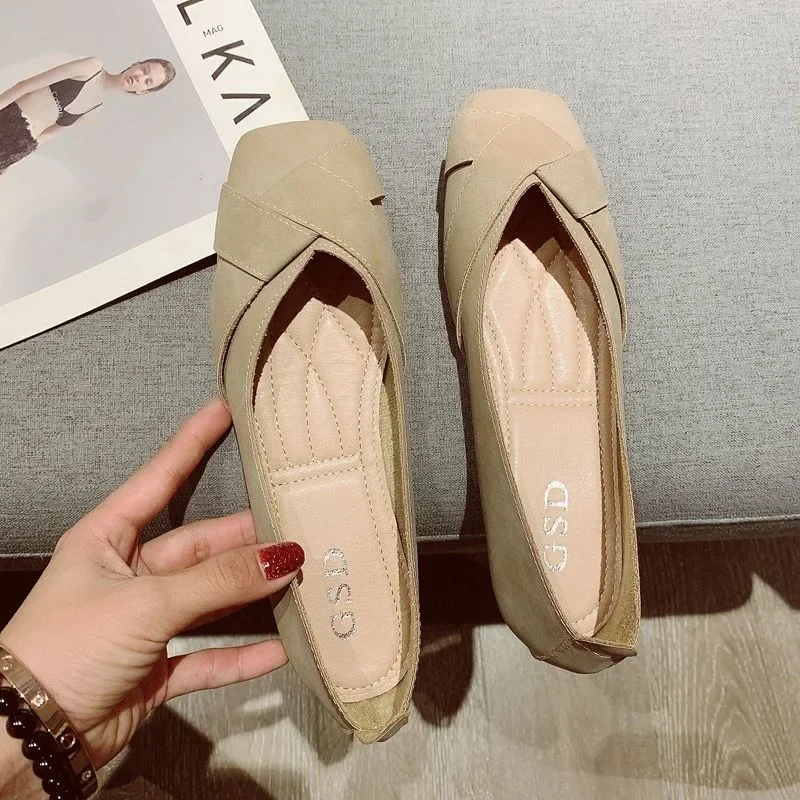 Women\'s Leather Casual Shoes Ladies Luxury Loafers for Women Trend Summer Flat Low Heels Outdoor Fashion Shoes Footwear