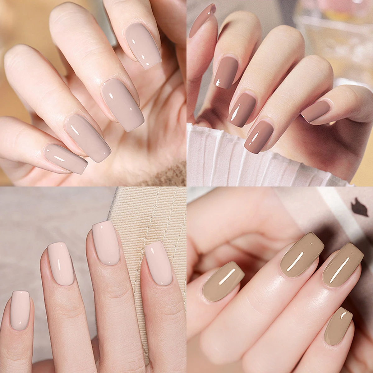 MIQH 12 PCS/SET Gel Nail Polish ,12 multi-color Gel Nail Polish,7Ml Long Lasting Brush On Shiny And Durable Long Lasting Nail Ge