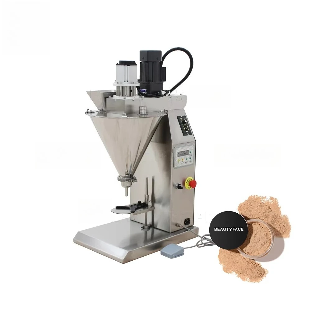 

Настольная полуавтоматическая машина HZPK для дозирования и фасовки порошков с винтовым дозатором для небольших бутылок