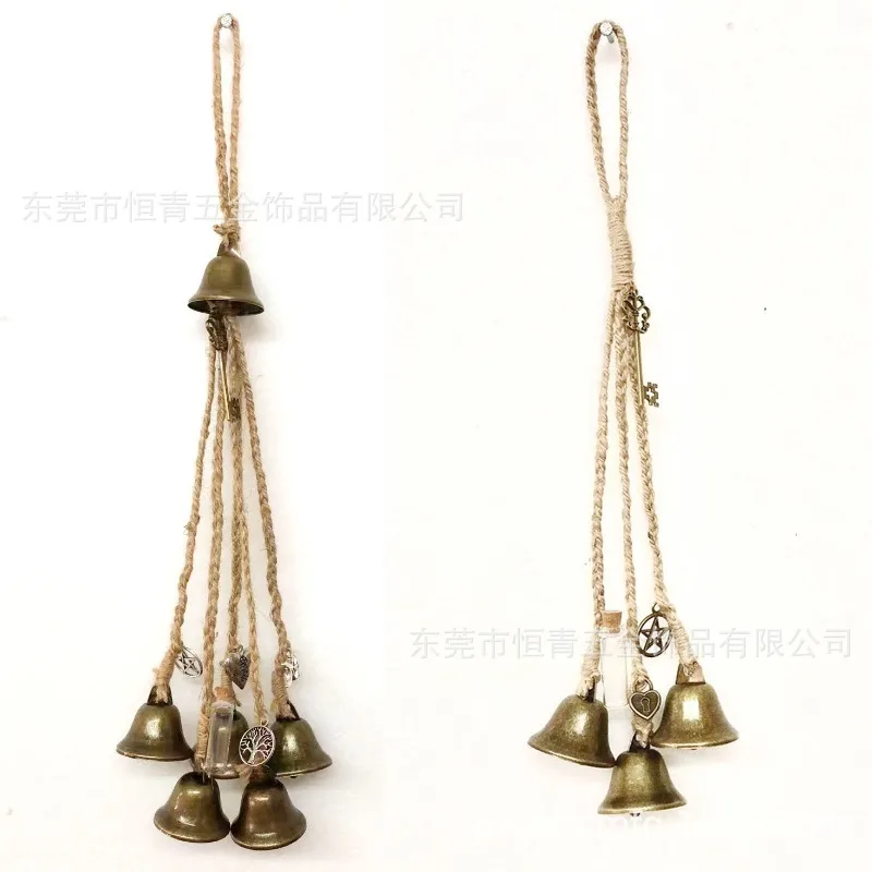 

Handmade Witch Bells Pendant Magical Chime Witch Wind Protection Door Hangers Good Luck Crafts Gifts Garden Home Decoration