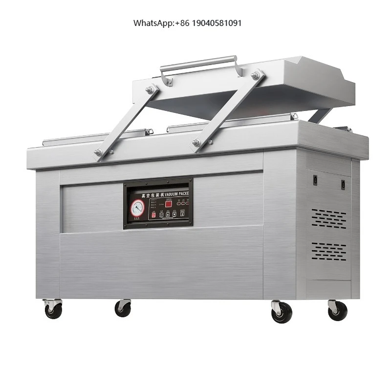 Electric Double Chamber Automatic Vacuum Sealer Machine High Efficiency Pouch Vacuum Packing Machine for Food Processing