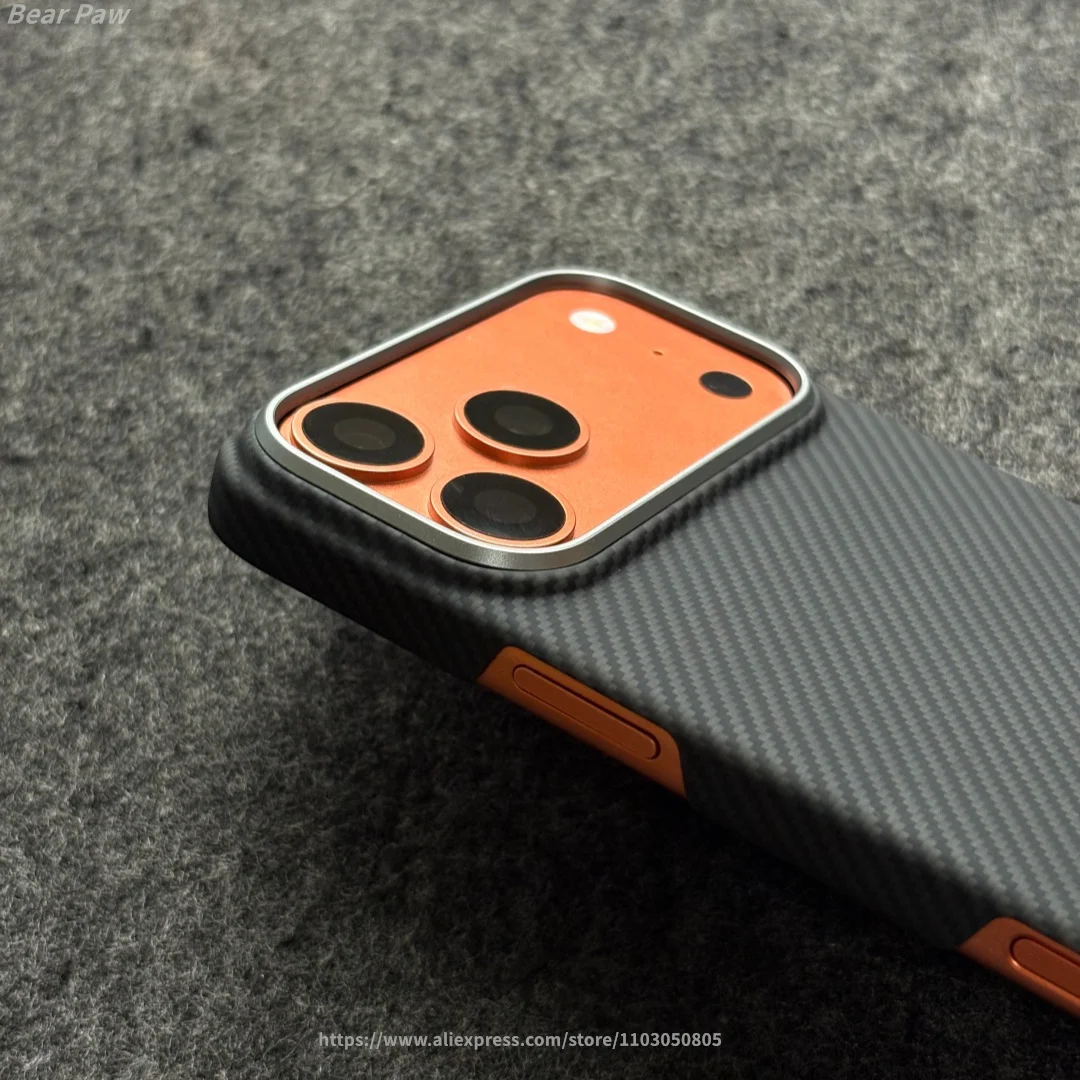 for magsafe Phone Cases for iPhone 17 Pro Max Aramid Carbon Fiber Cases for iPhone 17 Air/17 Pro Magnetic Carbon Fiber CaseCover