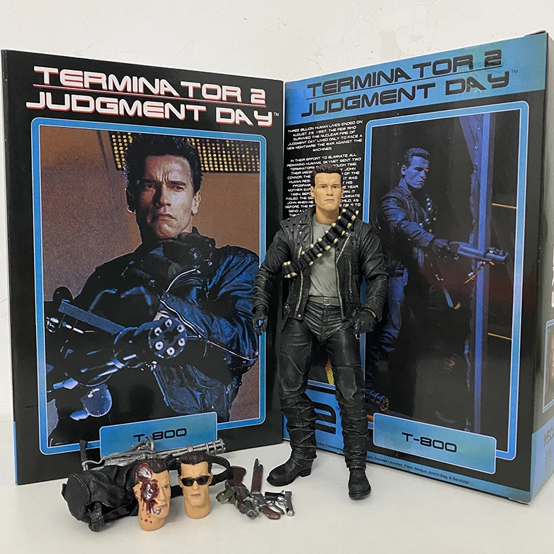 NECA Terminator Figure 2 Judgment Day T-800 Arnold Schwarzenegger Dark Fate Sarah Connor Action Figure Model Toy Doll Gifts