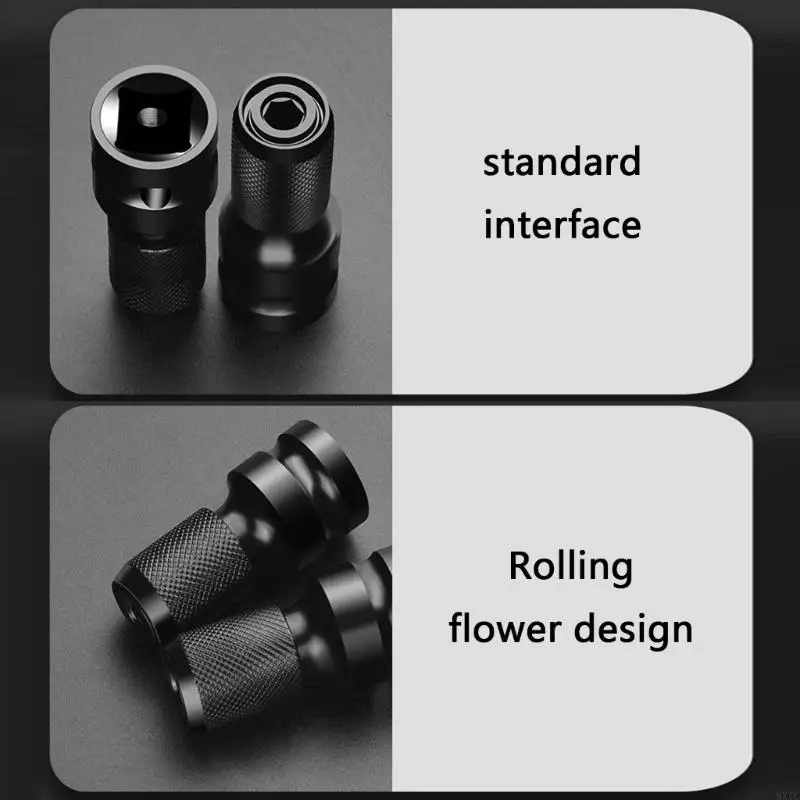 WXTC 5PCS Modifications rapides 1/4 "Le support bits hexagonaux convertit clés à cliquet carré aux accessoires