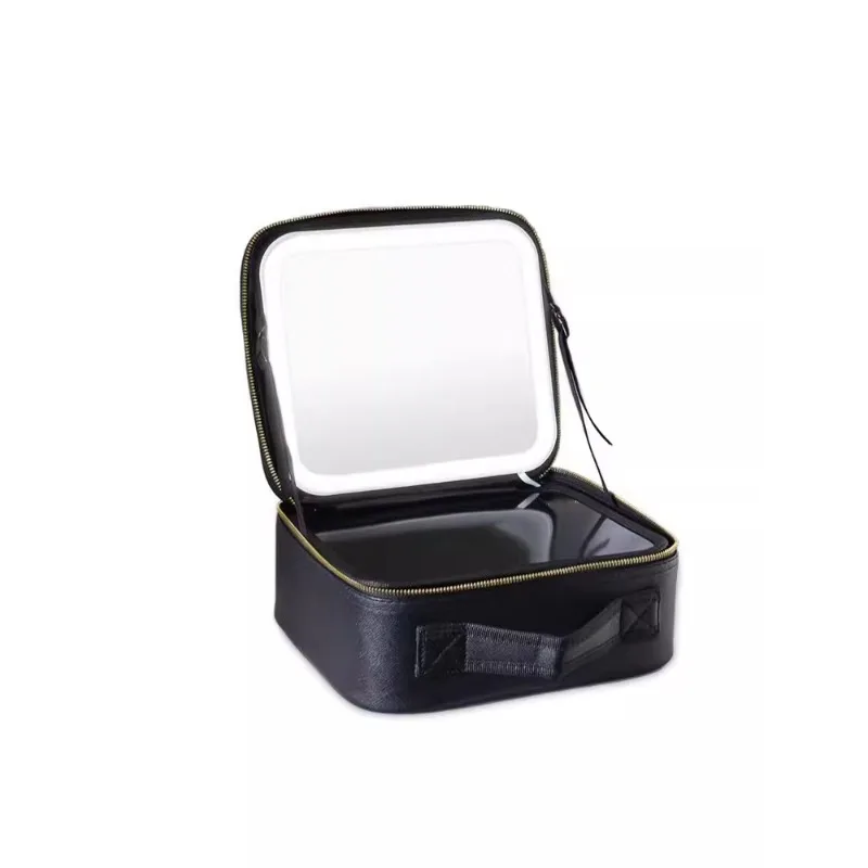 

LED makeup bag with light and mirror, portable, large capacity box storage